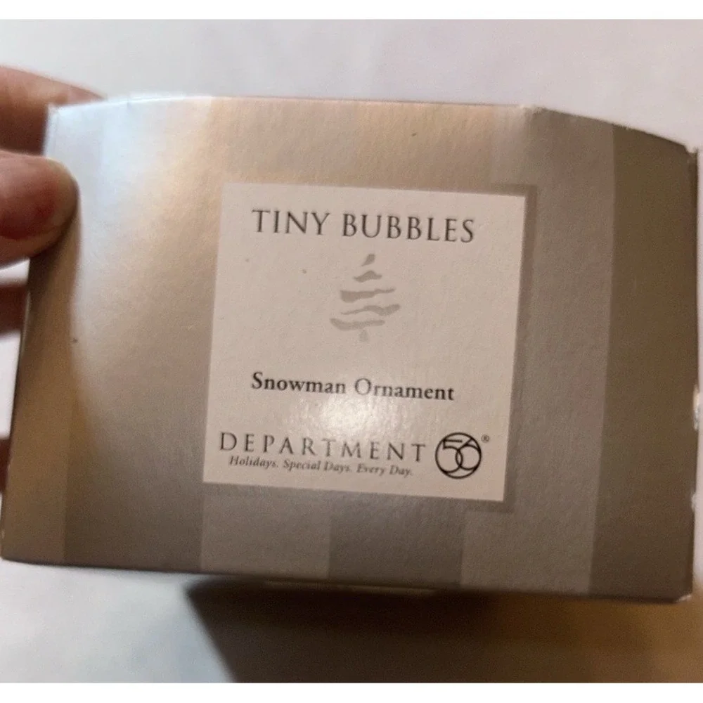 Dept 56 Tiny Bubbles Snowman Ornament New‎ In Box